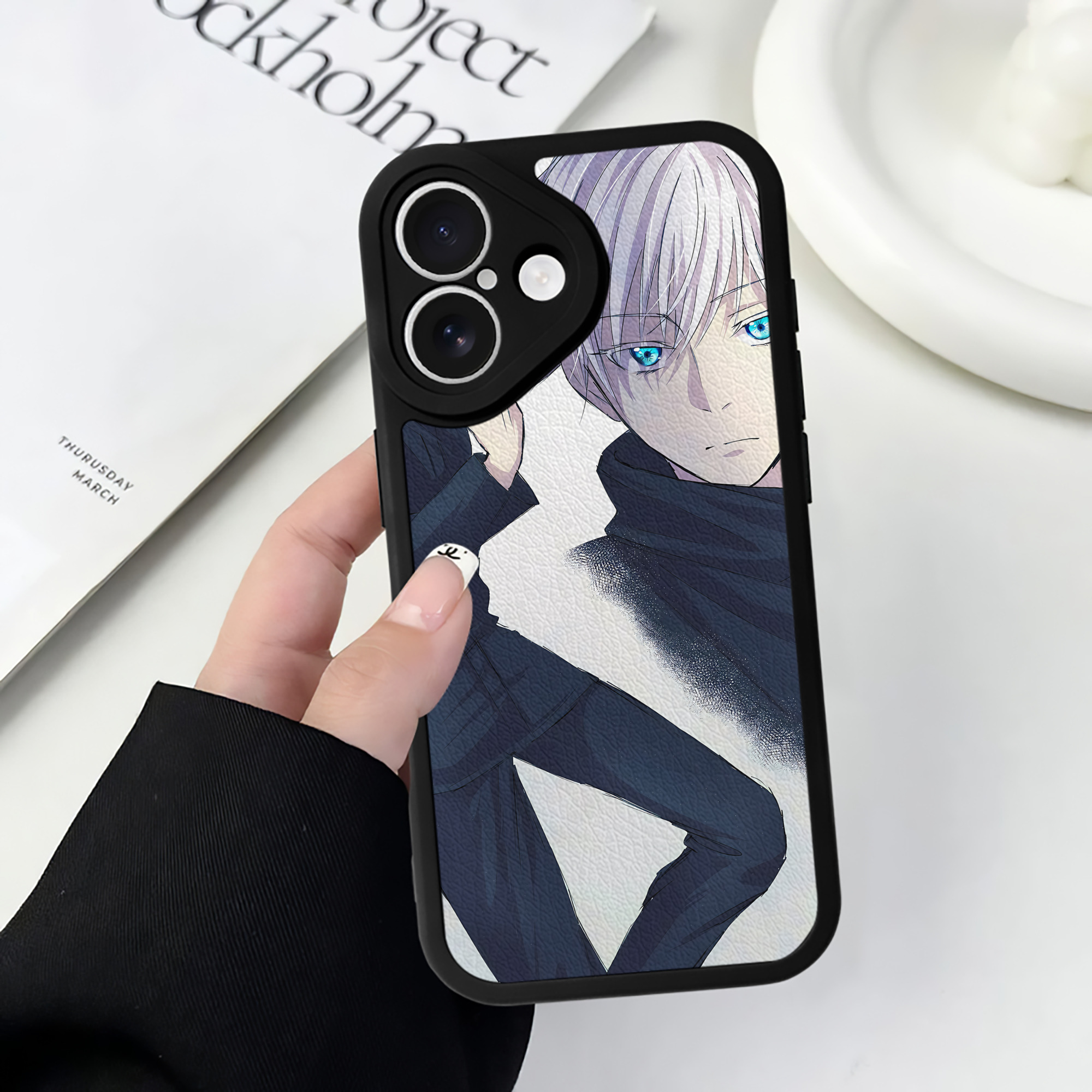（画像用） 呪術廻戦 Jujutsu Kaisen 【iPhone 16シリーズ対応】シリコンスマホケース（レザー調） 材質：シリコン
